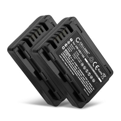 2x Akku kameraan Panasonic HC-V110, HC-V130, HC-V201 - VW-VBY100 (850mAh, 3.7V) tuotemerkiltä CELLONIC
