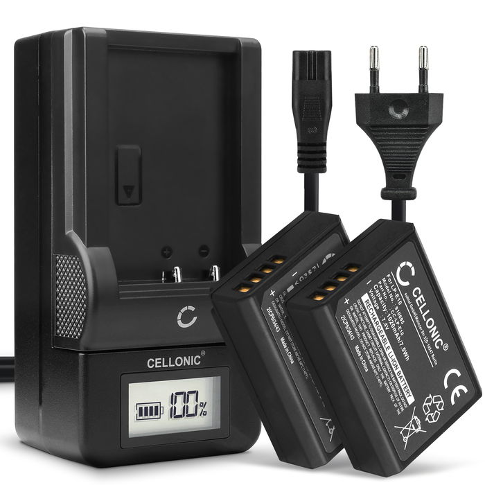 2x Canon EOS 1100D Battery + Charger 1020mAh from CELLONIC