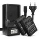 2x Akku BCS-1 BCS-5 (1000 mAh, 7,4 V) + laturi
