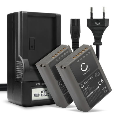 2x Akku + Laturi kameraan Olympus OM-D E-M1 OM-D E-M5 OM-D E-M5 Mark II Pen E-P5 PEN-F - BLN-1 (1140mAh, 7.4V) tuotemerkiltä CELLONIC