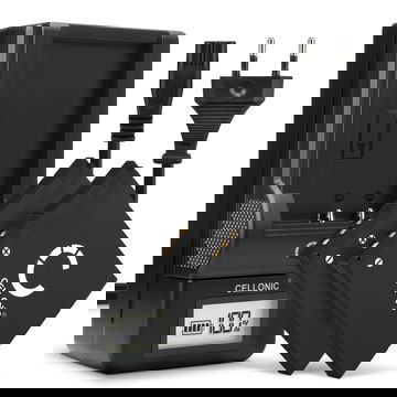 2x CELLONIC Camera Battery for Panasonic Lumix DMC-SZ10 SZ3 SZ8 SZ9 DMC-FS50 DMC-XS1 XS3 DMC-F5 DMC-FH10 Replacement DMW-BCL7 DMW-BCL7e Battery 600mAh Backup + Charger