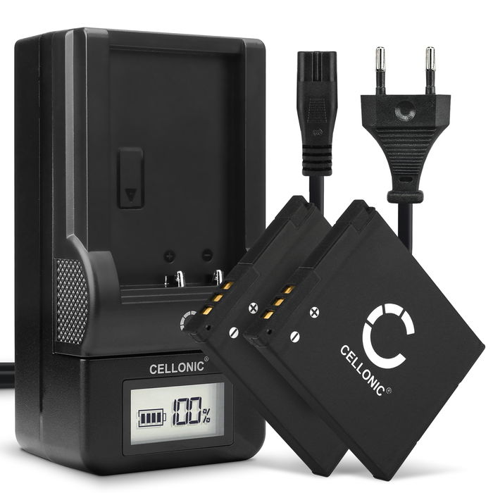 2x Panasonic Lumix DMC-SZ10 akku + Laturi tuotemerkiltä CELLONIC