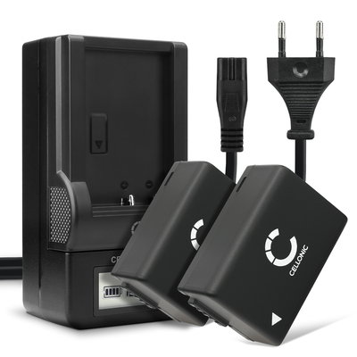 2x Akku + Laturi kameraan Panasonic Lumix DC FZ82 FZ150 FZ72 FZ100 FZ48 FZ45 FZ70 FZ62 BMB9 - DMW-BMB9E (800mAh, 7.4V) tuotemerkiltä CELLONIC