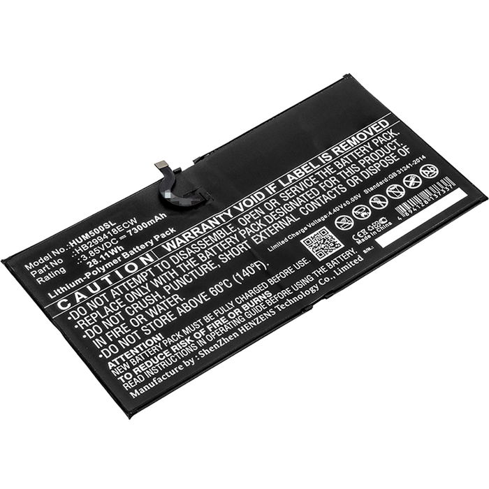 Huawei HB299418ECW vaihtoakku tuotemerkiltä subtel. 7300mAh tabletin akku