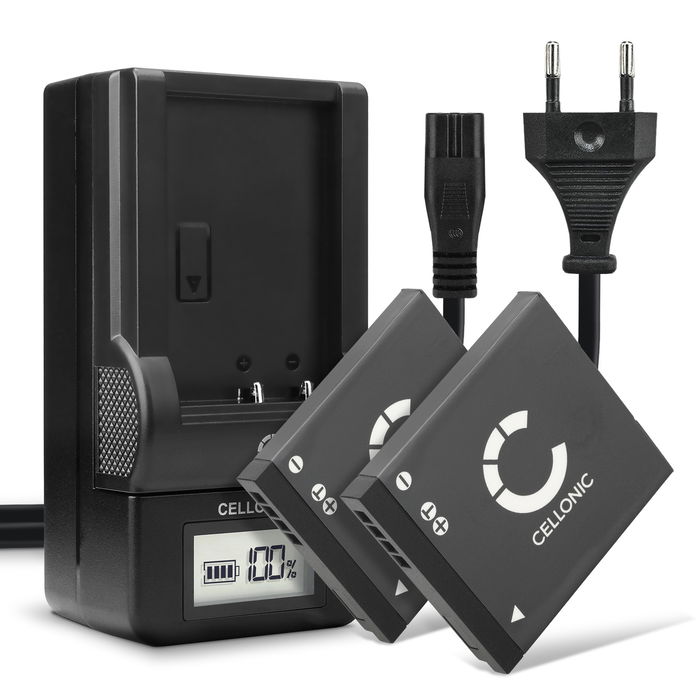 2x Panasonic Lumix DMC-FT30 akku + Laturi tuotemerkiltä CELLONIC