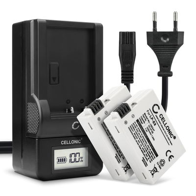 2x Akku + Laturi kameraan Canon 600D 700D EOS 650D 550D EOS Rebel T3i T5i T2i T4i EOS Kiss X5 X4 - LP-E8 (1020mAh, 7.4V) tuotemerkiltä CELLONIC