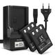 2x Akku NB-1LH NB-1L (850 mAh, 3,7 V) + laturi