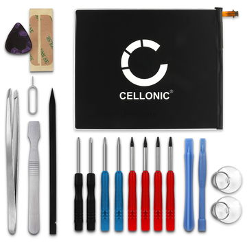 CELLONIC Replacement Tablet Battery for Samsung Galaxy Tab E 9.6 (SM-T560 / SM-T561) + 17-Tool Tablet Repair Kit - EB-BT561ABA 5000mAh
