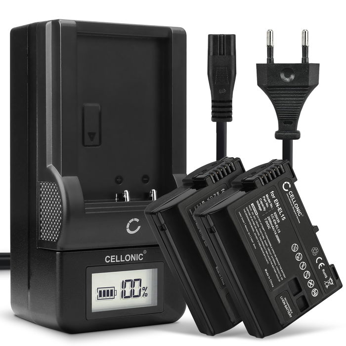 2x Cellonic Akku Konica Minolta NP-800 750mAh + Laturi, Vaihtoakku Replacement Battery