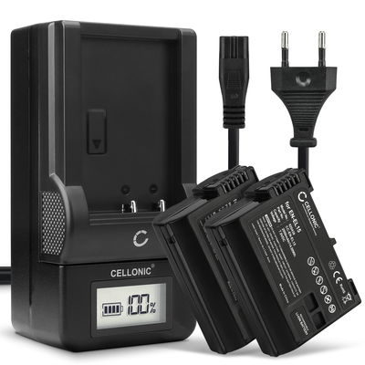 2x Akku + Laturi kameraan Nikon Coolpix 5000 4300 4500 4800 5400 Konica Minolta DiMAGE A200 Coolpix 995 - EN-EL1 NP-800 (750mAh, 7.4V) tuotemerkiltä CELLONIC