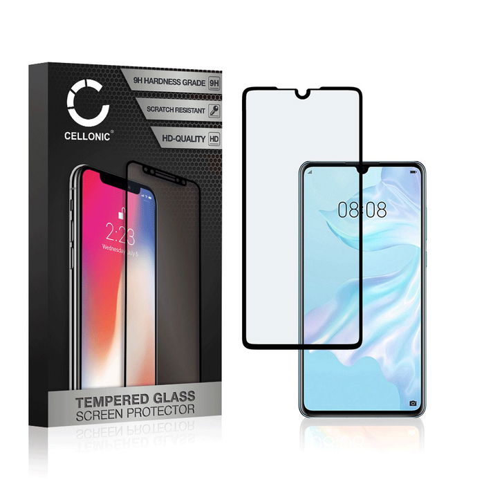 Huawei P30 näytönsuojalasi, karkaistu 9H lasikalvo 3D Case-friendly valmistajalta CELLONIC