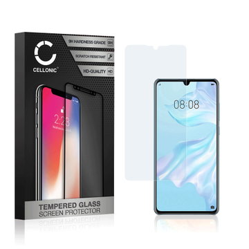 Panssarilasi puhelimeen Huawei P30 - 3D Case-friendly, 9H, 0,33mm, Edge Glue, Läpinäkyvä, CELLONIC