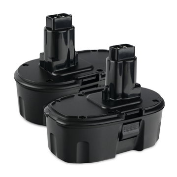 2x Akku työkaluun Dewalt DC390, DC925, DC385, DW936, DW97, DC020, DC212 - DC9096, DE9039, DE9095, DE9096, DE9098, DE9503 vaihtoakku, 18V, 3Ah, NiMH