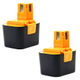 2x Akku EY9066, BCP-EY9065, EY9065, EY9066B, EY9166, EY9166B (3000 mAh, 7,2 V)