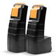 2x Akku BPH 9.6 C, FSP 490355, FSP-486828, FSP-487512 (3300 mAh, 9,6 V)