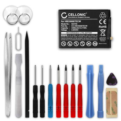 CELLONIC Phone Battery Replacement for Huawei P Smart Plus / P30 Lite / Nova 2 Plus / Honor 7x + 17-Tool Phone Repair Kit - HB356687ECW 3300mAh
