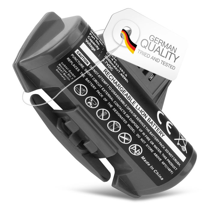 subtel Akku Karcher WV 50 2000mAh, Vaihtoakku Replacement Battery