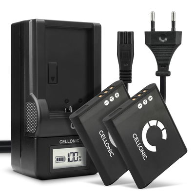 2x Akku + Laturi kameraan Olympus XZ-1 LS 100 VG 170 SZ15 mju 1010 SP800 TG 870 TG850 Li-50B - LI-50B (730mAh, 3.7V) tuotemerkiltä CELLONIC