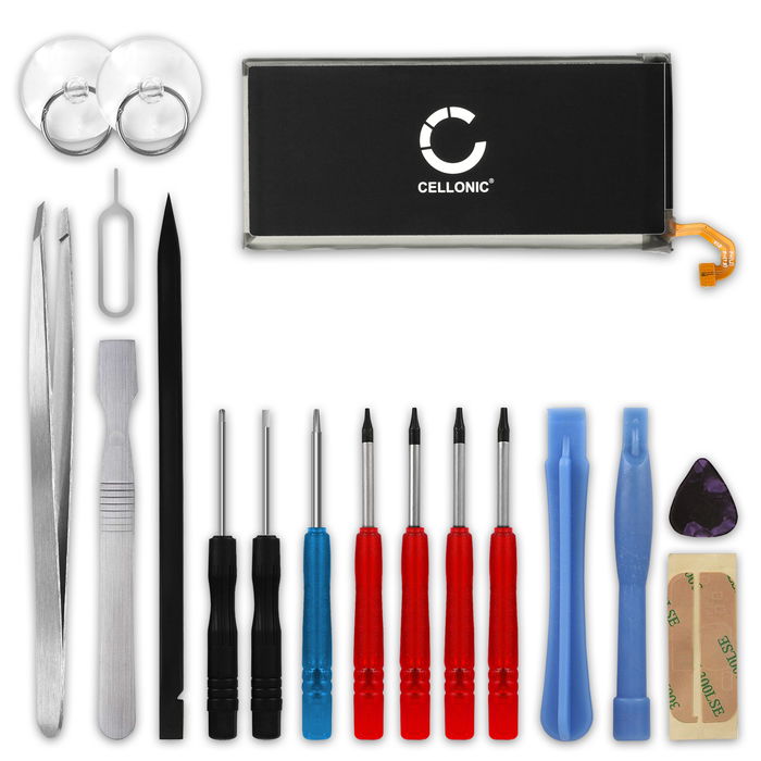 CELLONIC Phone Battery Replacement for Samsung Galaxy A6 (2018) / J6 (2018) (SM-A600 / SM-J600) / Samsung Galaxy J8 (2018) (SM-J810) + 17-Tool Phone Repair Kit - EB-BJ800ABE GH82-16479A 3000mAh