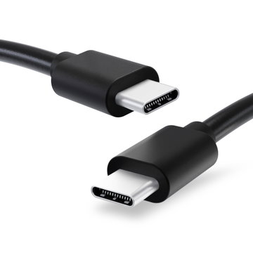 USB-johto läppäriin ASUS Transformer T303UA / T302CA / ZenBook UX490UA / UX370UA - USB C Type C, 1m latausjohto. Musta PVC USB-kaapeli