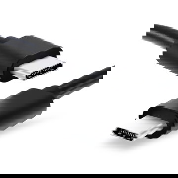 USB-johto läppäriin Lenovo Thinkpad 13 / T470 / T570 / Yoga 720 / 910 - USB C Type C, 1m latausjohto. Musta PVC USB-kaapeli