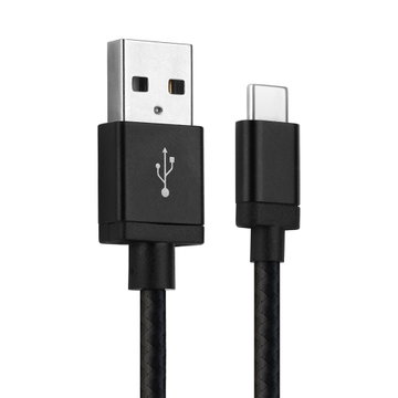 Datakaapeli - Microsoft Lumia 950 / Lumia 950 XL (USB A 2.0 -> USB Type C) - 1m, 3A USB - Datakaapeli, Musta