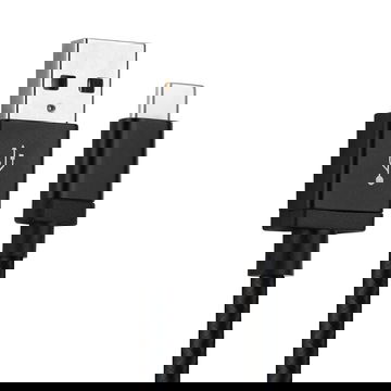 USB-johto kännykkään Motorola Edge, Edge Plus, G7, G7 Plus, G7 Play - USB C Type C, 3A, 1m latausjohto. Musta Nylon datakaapeli