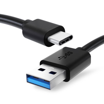 USB C Type C - USB A -johto kameraan GoPro Hero 5, 6, 7, 8, 9, 10, 11, Max, Max 360, Fusion - Musta 1m, nopea 3A, PVC-kamerajohto tuotemerkiltä CELLONIC
