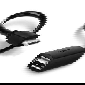 USB-OTG-kaapeli puhelimeen Samsung Galaxy S23, S22, S21, S20, S10, S9, A52, A51 - USB C Type C - USB A, Musta OTG-adapteri, On The Go