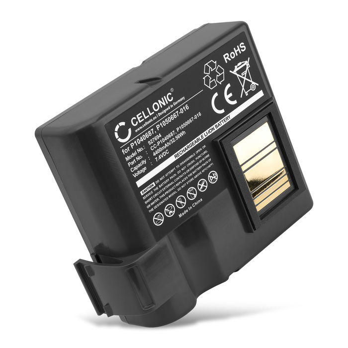 P1040687, P1050667-016 Battery for Zebra QLN420, ZQ630 Mobile Photo / Label Printer - 4400mAh 7.4V Lithium Ion