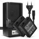 2x Akku CGA-S002e CGA-S002e-1B CGR-S002 DMW-BM7 (680 mAh, 7,4 V) + laturi