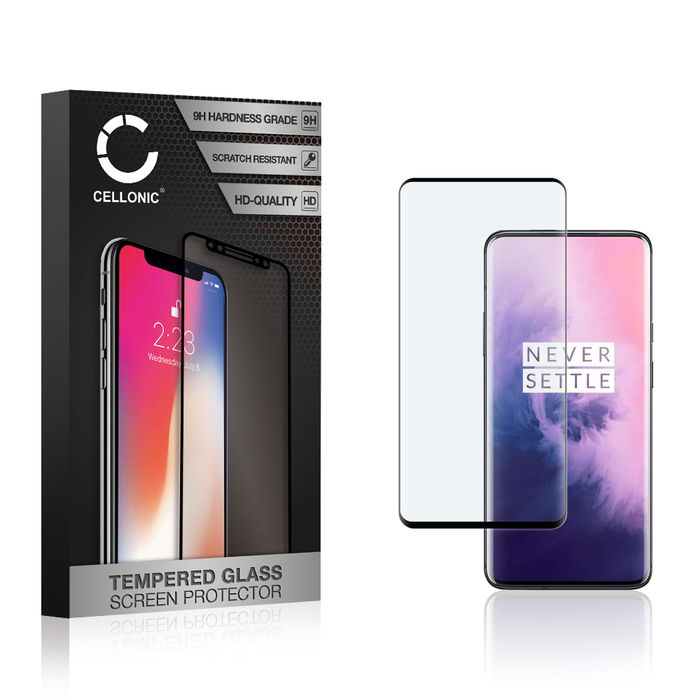 OnePlus 7T Pro näytönsuojalasi, karkaistu 9H lasikalvo 3D Case-friendly valmistajalta CELLONIC