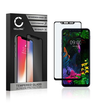 Panssarilasi puhelimeen LG G8s ThinQ - 3D Case-friendly, 9H, 0,33mm, Full Glue, Musta, CELLONIC