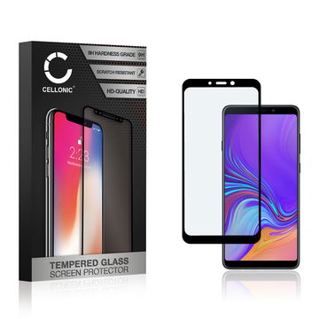 Panssarilasi puhelimeen Samsung Galaxy A9 (2018 - SM-A920) - 3D Case-friendly, 9H, 0,33mm, Full Glue, Musta, CELLONIC