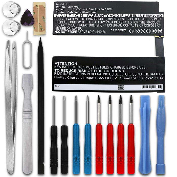 Apple iPad Pro 10,5" - A1709 vaihtoakku + Työkalu tuotemerkiltä subtel. 8130mAh tabletin akku