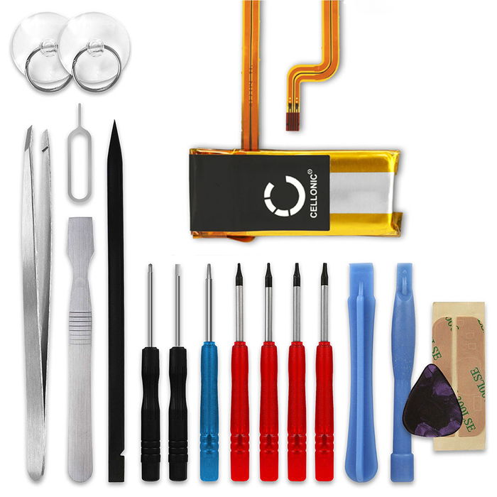 Apple iPod 6 Gen. (Classic) - A1238 - 80Gb akku, 450mAh vaihtoakku + Työkalu tuotemerkiltä CELLONIC