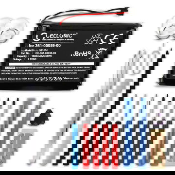 Akku navigaattoriin Garmin Zumo 390, Zumo 350, Zumo 340 (010-01043-01, 020-00218-05) - 1800mAh, 3.6V - 3.7V, 361-00059-00 vaihtoakku GPS-laitteeseen + Työkalu
