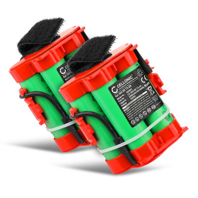 2x Akku työkaluun Husqvarna Automower 105, 308, 305, Gardena R40Li, R50Li, R70Li, Flymo 1200 R 2500mAh Li Ion tuotemerkiltä CELLONIC