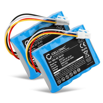 2x Akku Husqvarna R100Li, R100Lic, Automower 310, 315, Gardena Sileno työkaluun - 2600mAh Li Ion tuotemerkiltä CELLONIC