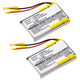 2x Battery (250mAh, 3.7V)