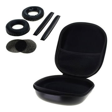 Case +  Earpads for Sennheiser HD 25 HD 25-1 HD 25-1 II - , Black Case