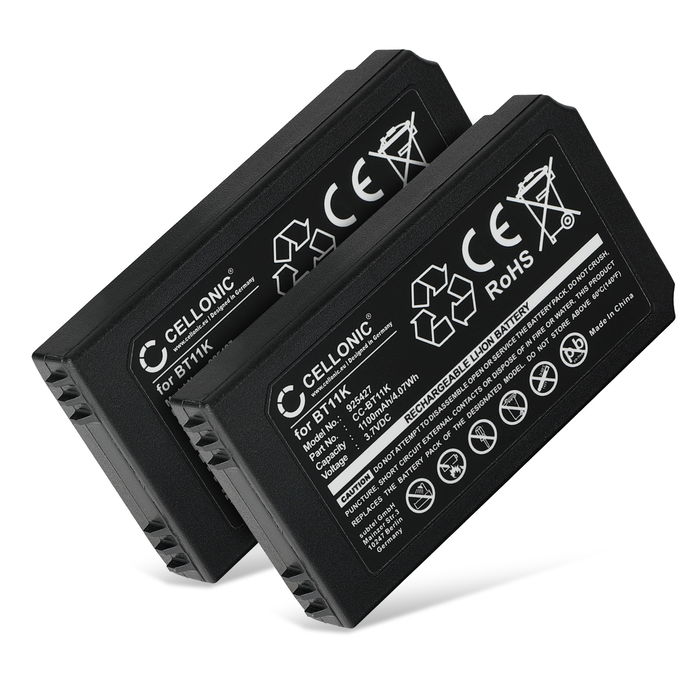 2x Ikusi BT11K akku, 1100mAh vaihtoakku tuotemerkiltä subtel