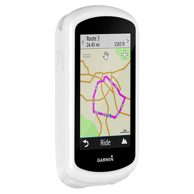 Silikonikotelo Garmin Edge 1030 / Edge 1030 Plus pyörätietokoneelle/navigaattorille - Valkoinen suojus, subtel