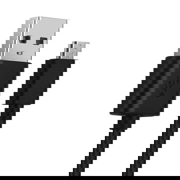 USB-kaapeli navigaattoriin Garmin Edge 520 Plus, 820, 1000, 1030 / Dashcam 55 / Zumo 595 / Approach / Dezl 760 - 2A, 1m latausjohto. Musta PVC kaapeli