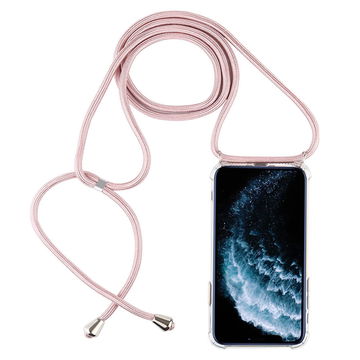 Apple iPhone 11 Pro Matkapuhelin Ketju - Silikoni, Läpinäkyvä Tasku/pink, Kannettavan, Kännykän, Kotelo