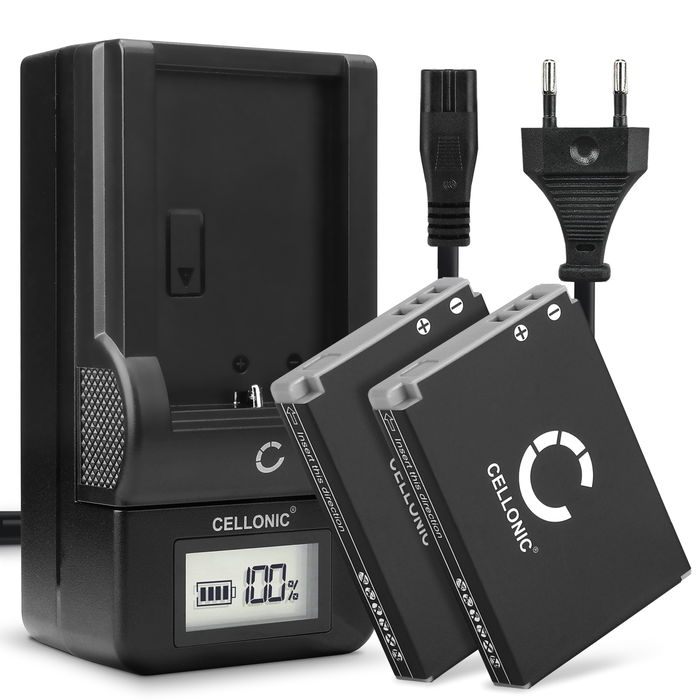 2x Canon Digital IXUS 980 IS Battery + Charger 1120mAh from CELLONIC