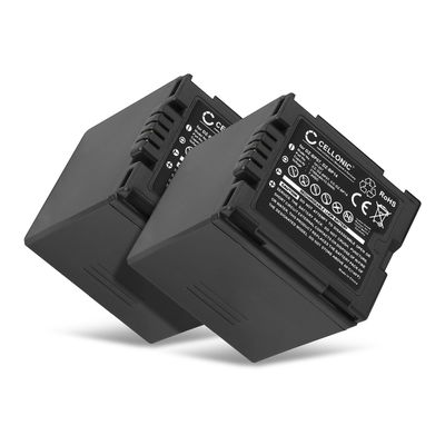2x Akku kameraan Panasonic NV-GS250, VDR-D250, NV-GS500, NV-GS320, NV-GS17, NV-GS21, NV-GS22 - CGA-DU12 VW-VBD120 VW-VBD140 VW-VBD210 CGR-DU21 (2100mAh, 7.4V) tuotemerkiltä CELLONIC
