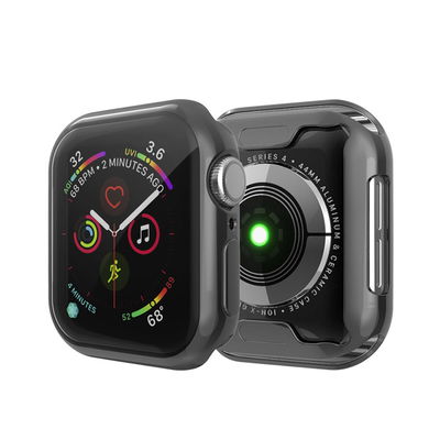 Suojakotelo näytönsuojalla Apple Watch SE / 6 / 5 / 4 - 40mm älykellolle - Läpinäkyvä / musta TPU, 2in1 kotelo