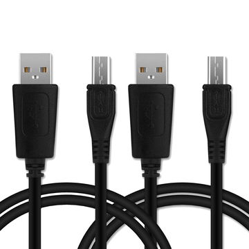 2x USB-johto kännykkään Blackview BV4900, BV4900s, BV5500, BV5500 Plus, BV6000 - Micro-USB langer Stecker, 1A, 1m latausjohto. Musta PVC datakaapeli