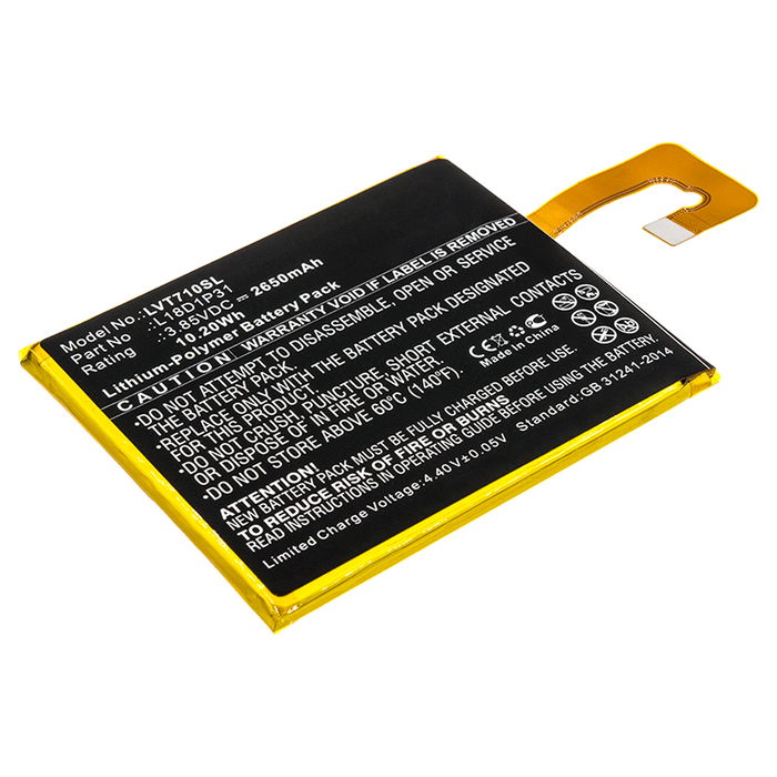 Akku tablettiin Lenovo Tab E7 TB-7104F - 2650mAh, L18D1P31 vaihtoakku